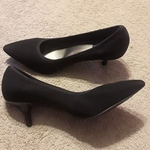 IMPO STRETCH - Black / Black Patent Leather Heels